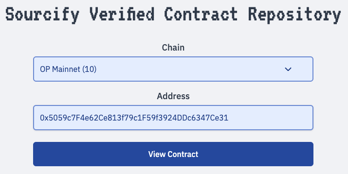 Verified contract repository